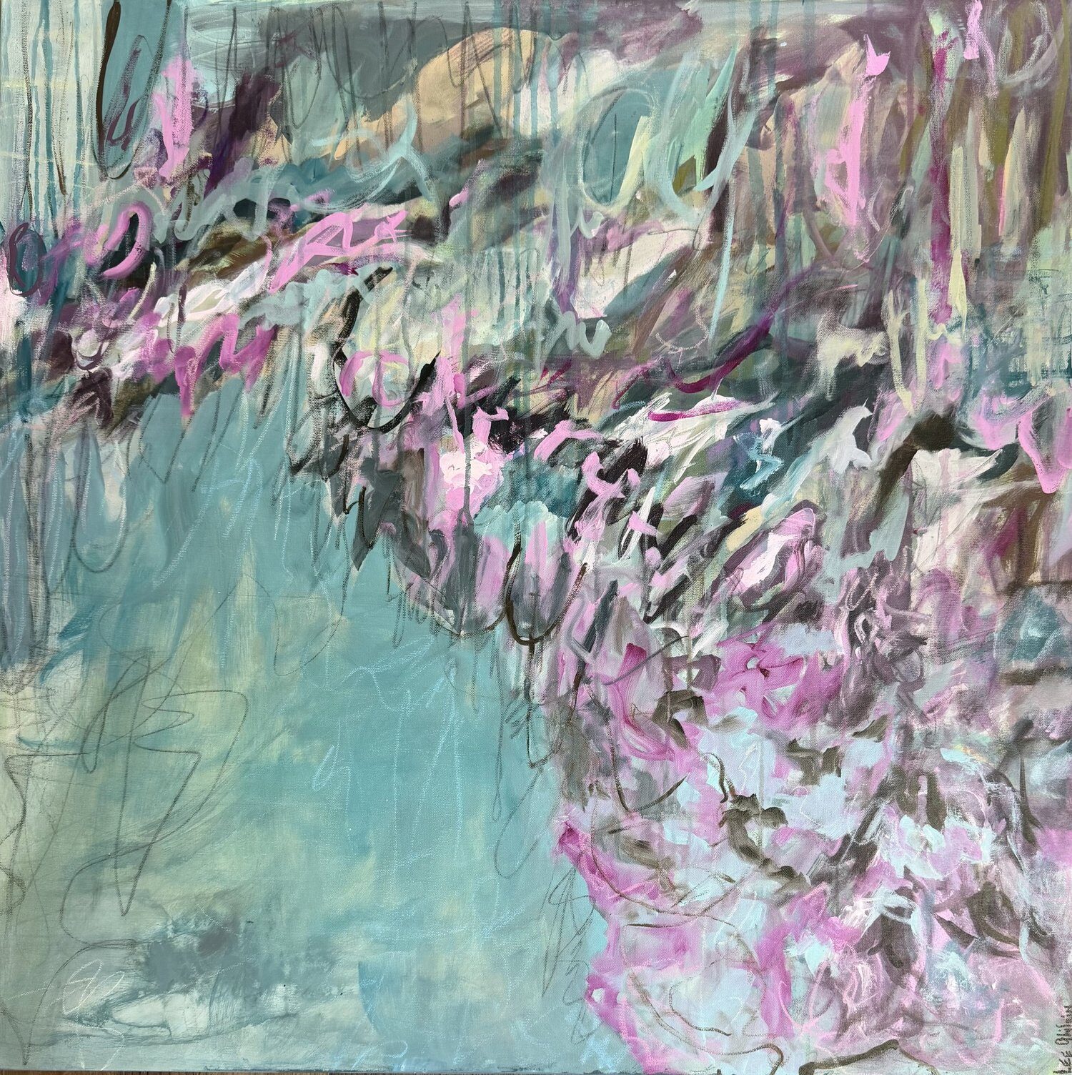 Rolling Tides, an abstract painting by Lee Ghilain