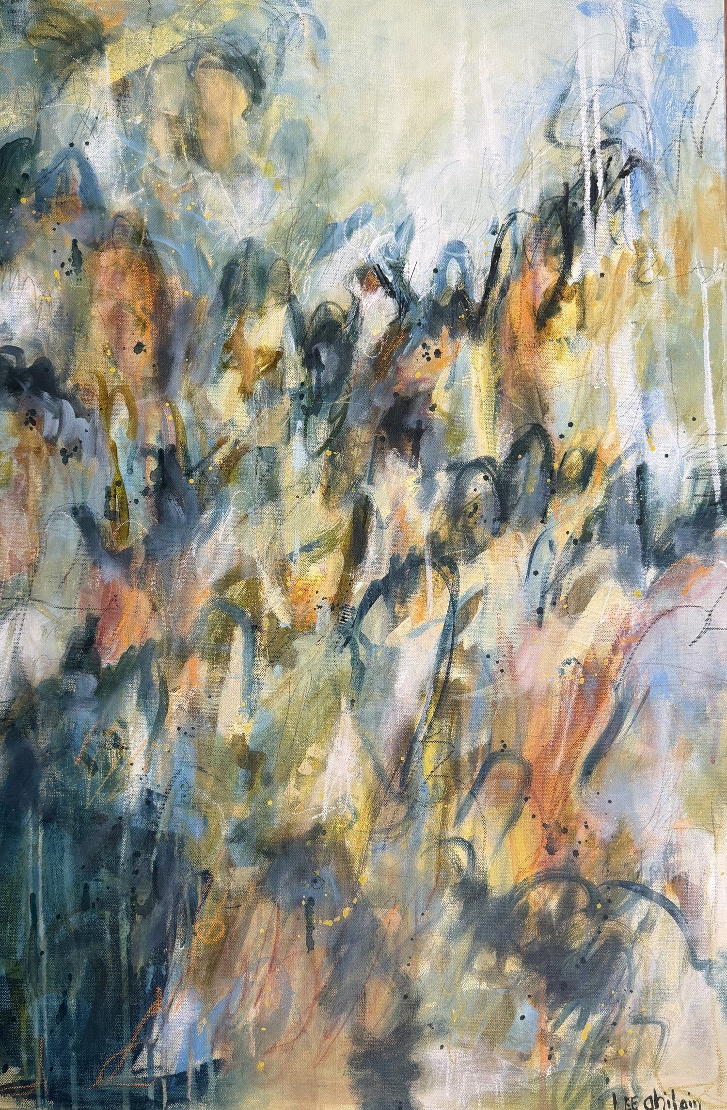 Stretch of the Heart, an abstract painting by Lee Ghilain