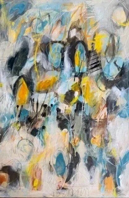 Walking in Sunshine, an abstract painting by Lee Ghilain